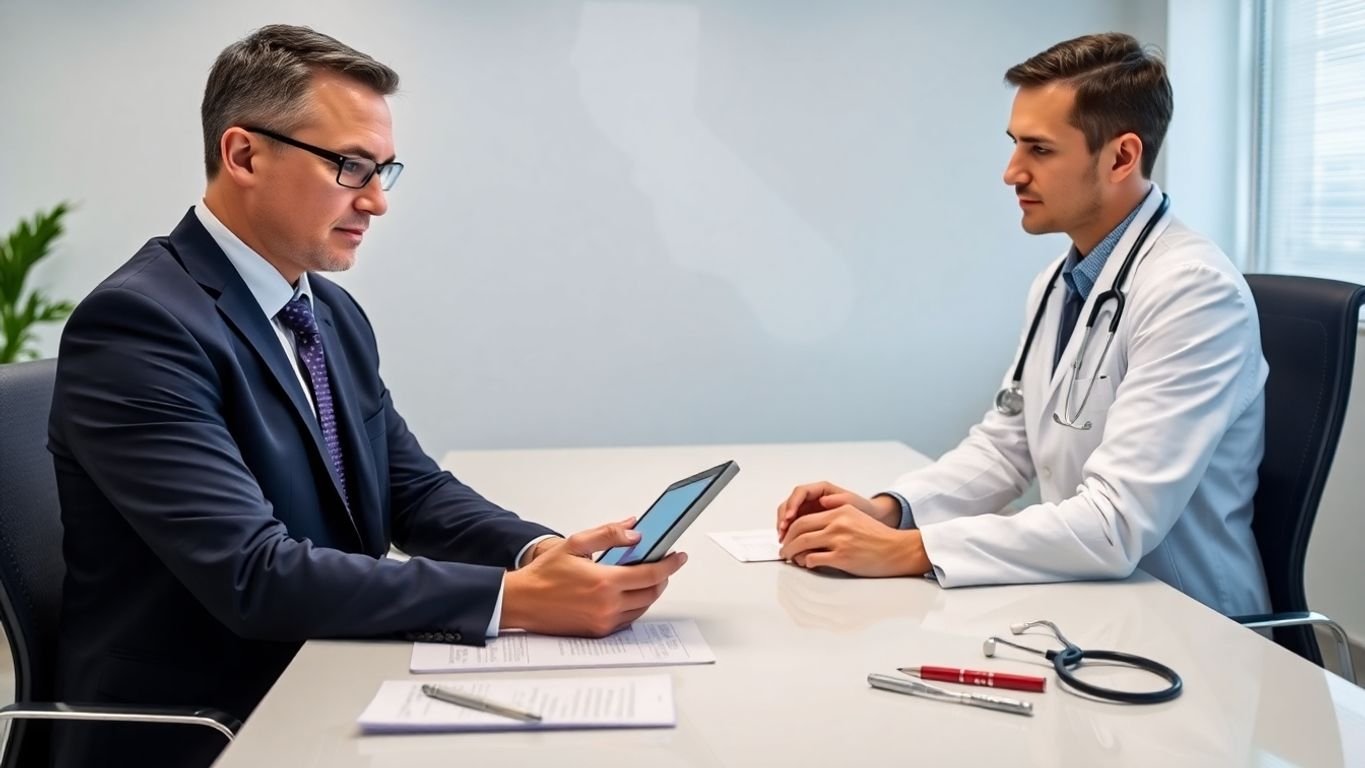 Accountant and physician collaborate on tax planning.