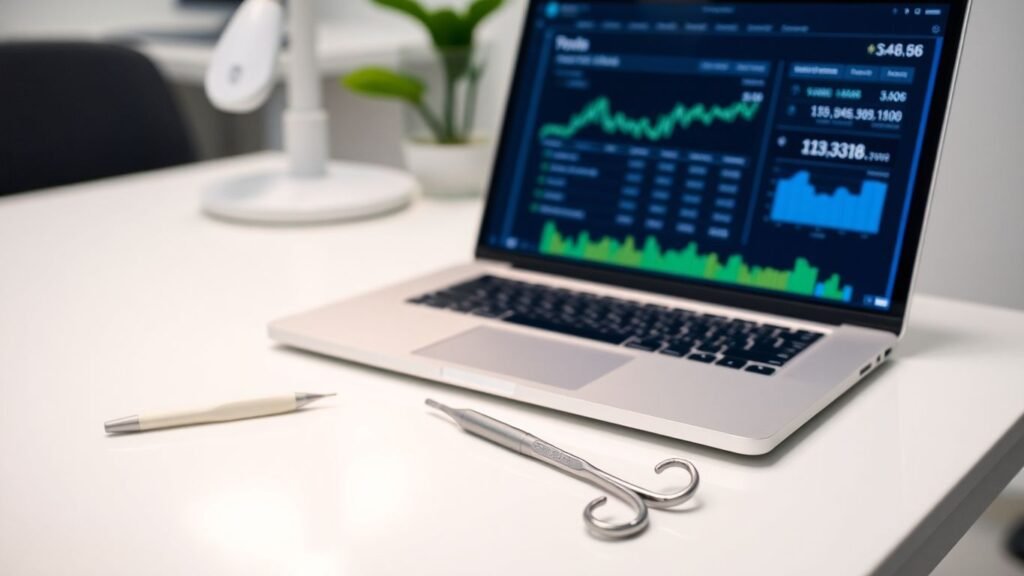 Dentist's financial health visualization.